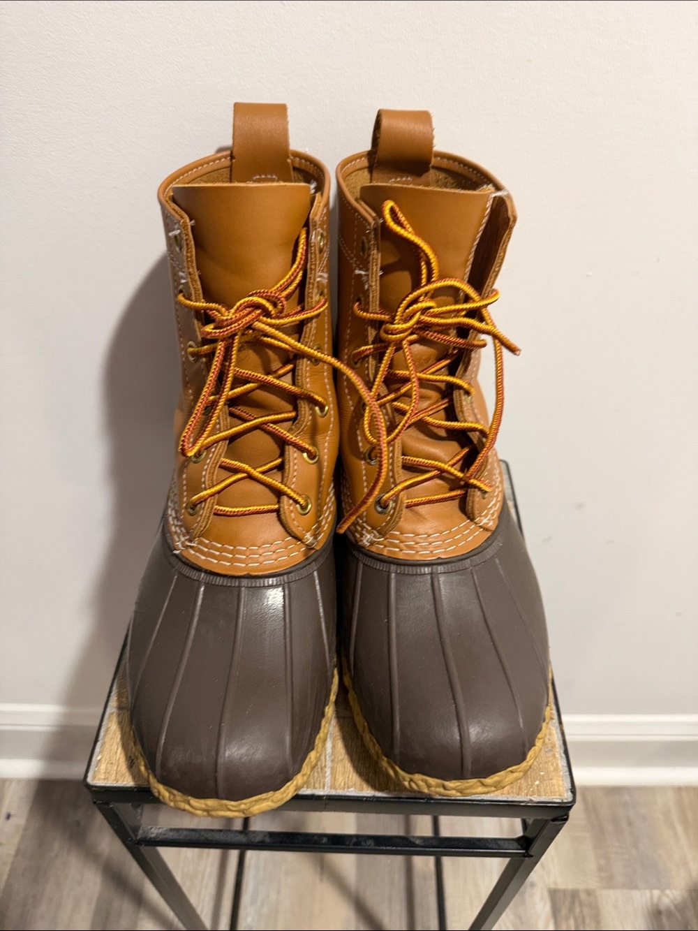 L.L. Bean Brown and Tan Women's Duck Bean Boots Women’s Size 8